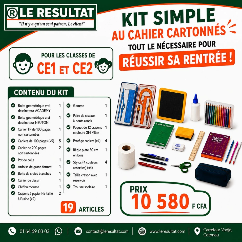 CE1 & CE2 - Kit SIMPLE - Cahier cartonnés 