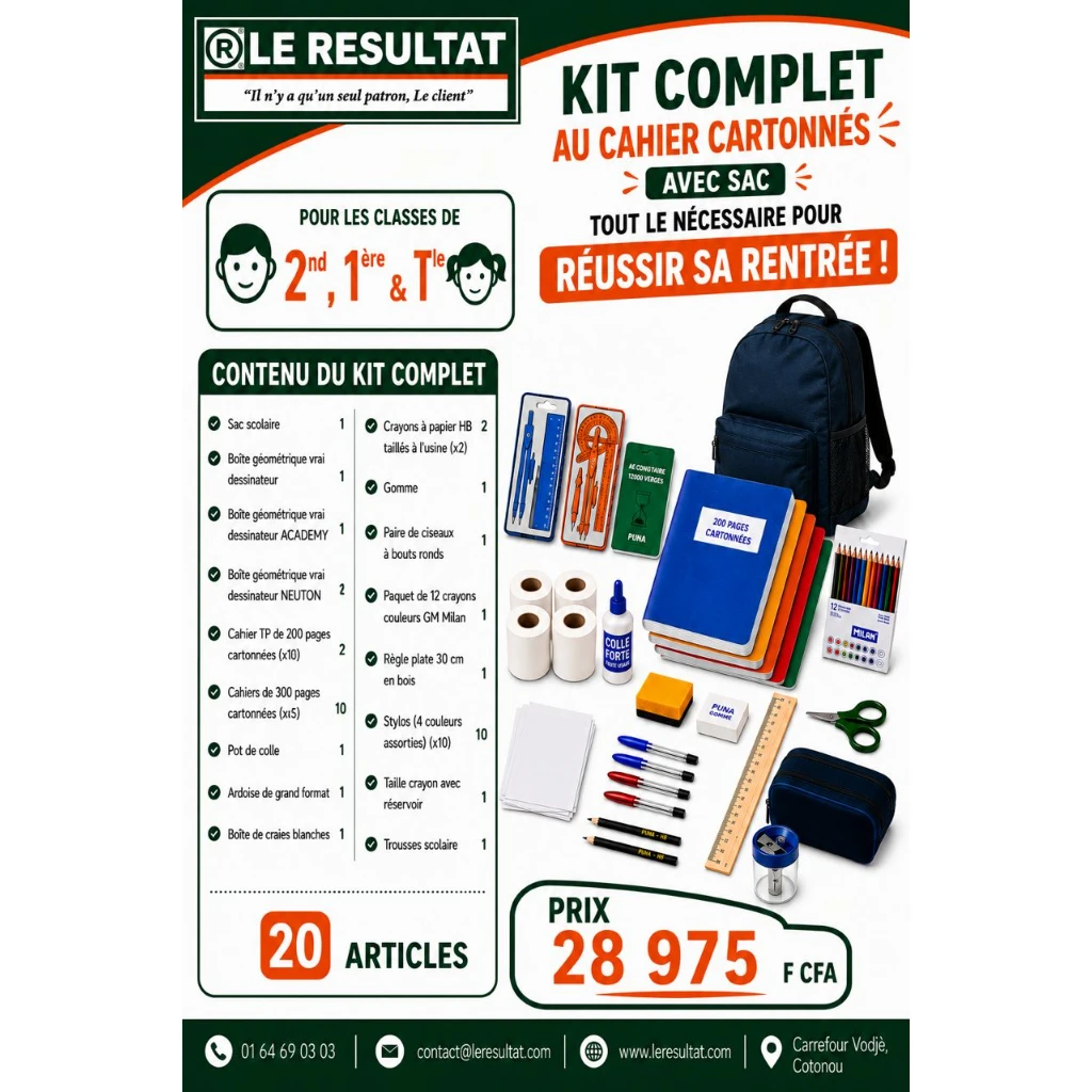  2nd 1ère Tle Kit Complet - Cahier cartonnés